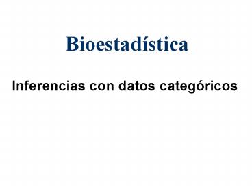 Bioestadstica