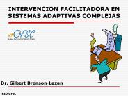 INTERVENCION FACILITADORA EN SISTEMAS ADAPTIVAS COMPLEJAS