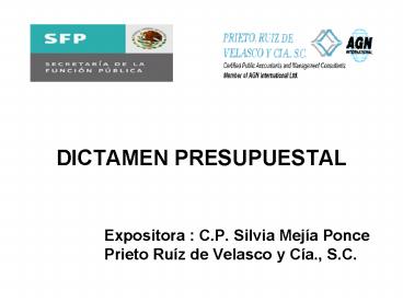 DICTAMEN PRESUPUESTAL