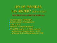 LEY DE MEDIDAS' Ley 402007 BOE 5122007