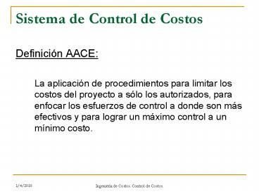 Sistema de Control de Costos