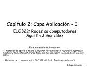 Captulo 2: Capa Aplicacin I