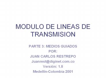 MODULO DE LINEAS DE TRANSMISION