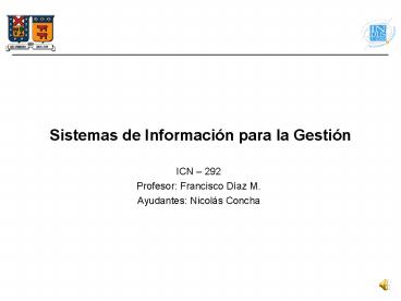 Sistemas de Informacin para la Gestin