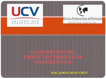 ELABORACION DEL PROYECTO CURRICULAR INSTITUCIONAL