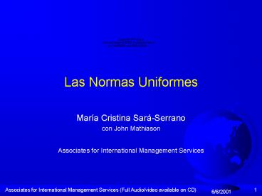 Las Normas Uniformes