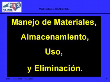 Manejo de Materiales,