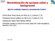 Normalizacin de sucesos seal y background