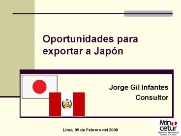 Oportunidades para exportar a Jap