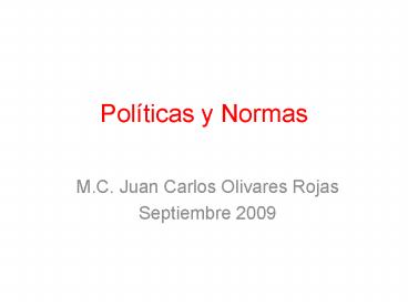Polticas y Normas