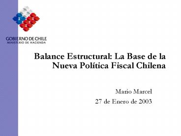 Balance Estructural: La Base de la Nueva Pol