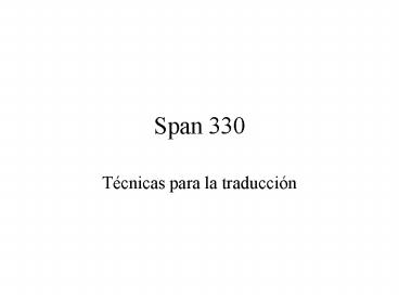 Span 330