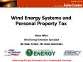 Wind Energy Systems and Personal Property Tax PowerPoint PPT Presentation