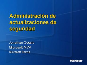 Administracin de actualizaciones de seguridad