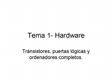 Tema 1 Hardware