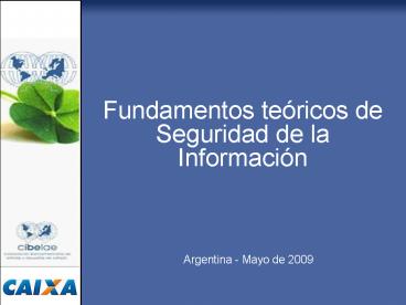 Fundamentos tericos de Seguridad de la Informacin
