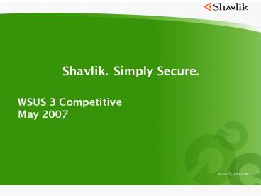 Shavlik.