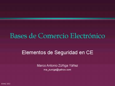 Bases de Comercio Electrnico