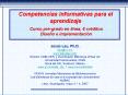 Competencias informativas para el aprendizaje PowerPoint PPT Presentation