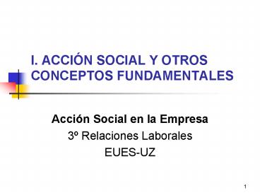 I' ACCIN SOCIAL Y OTROS CONCEPTOS FUNDAMENTALES