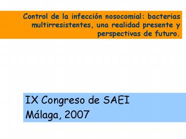 Control de la infecci