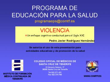 PROGRAMA DE EDUCACI