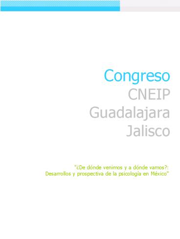 Congreso CNEIP Guadalajara Jalisco