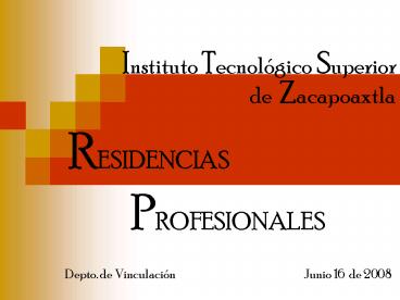 RESIDENCIAS PROFESIONALES