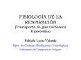 FISIOLOGA DE LA RESPIRACIN Transporte de gas carbnico Hipoxemia PowerPoint PPT Presentation