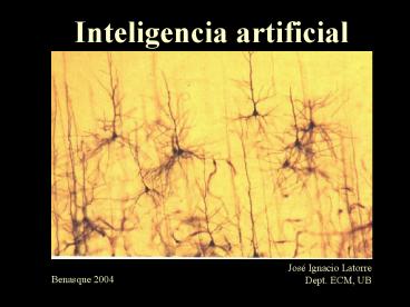 Inteligencia artificial