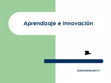 Aprendizaje e Innovacin