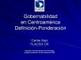 Gobernabilidad en Centroamrica DefinicinPonderacin PowerPoint PPT Presentation