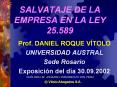 SALVATAJE DE LA EMPRESA EN LA LEY 25'589 PowerPoint PPT Presentation