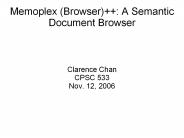 Memoplex Browser : A Semantic Document Browser
