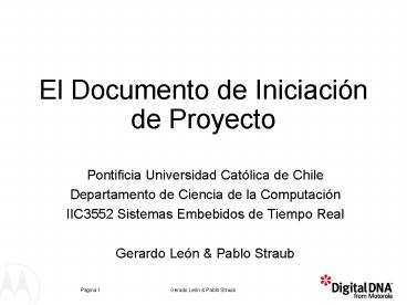 El Documento de Iniciacin de Proyecto
