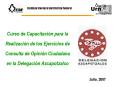 Curso de Capacitacin para la Realizacin de los Ejercicios de Consulta de Opinin Ciudadana en la Dele PowerPoint PPT Presentation