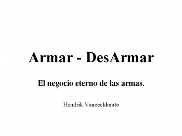 Armar - DesArmar