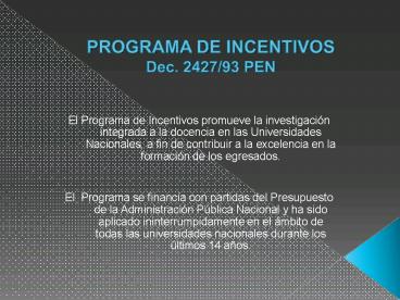 PROGRAMA DE INCENTIVOS Dec' 242793 PEN