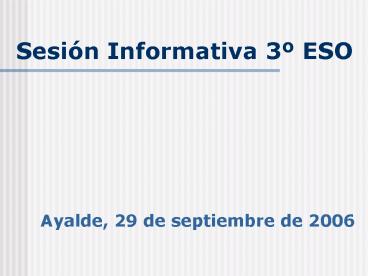 Sesin Informativa 3 ESO