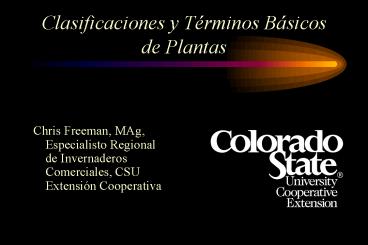 Clasificaciones y Trminos Bsicos de Plantas