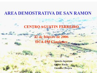 AREA DEMOSTRATIVA DE SAN RAMON