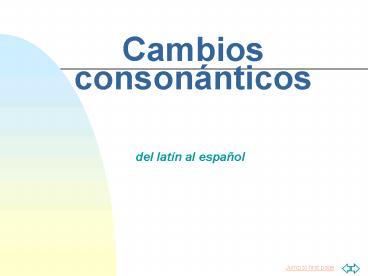Cambios consonnticos