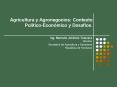 Agricultura y Agronegocios: Contexto PolticoEconmico y Desafos' PowerPoint PPT Presentation