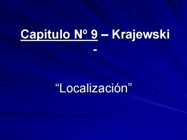 Captulo N 9 Krajewski