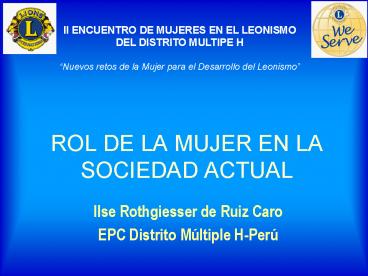 ROL DE LA MUJER EN LA SOCIEDAD ACTUAL