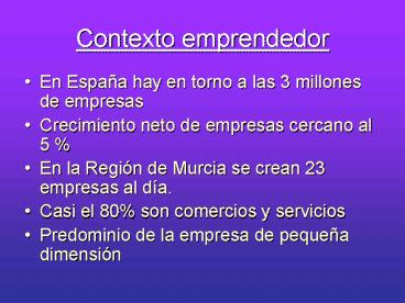 Contexto emprendedor