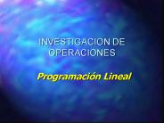 INVESTIGACION DE OPERACIONES