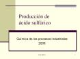 Produccin de cido sulfrico PowerPoint PPT Presentation