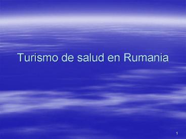 Turismo de salud en Rumania