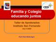 Familia y Colegio educando juntos PowerPoint PPT Presentation